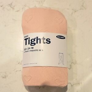 Old Navy Pink Baby Tights Size 12- 24 Months New